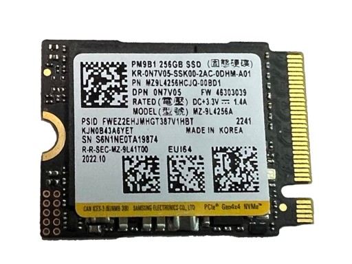 SAMSUNG SSD 256GB dysk M2 PCIe NVMe 2230 PM9B1 laptopa komputera STEAM DECK