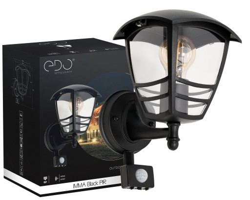 LAMPA KINKIET OGRODOWY ELEWACYJNA Z CZUJNIK IP44 EDO