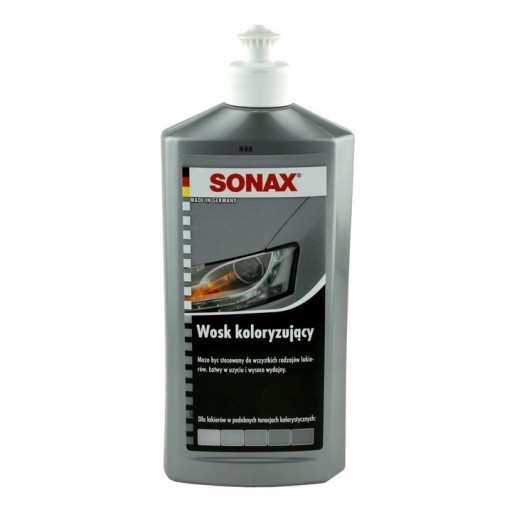 SONAX WOSK KOLORYZUJĄCY NANO SZARY SREBRNY 500ML