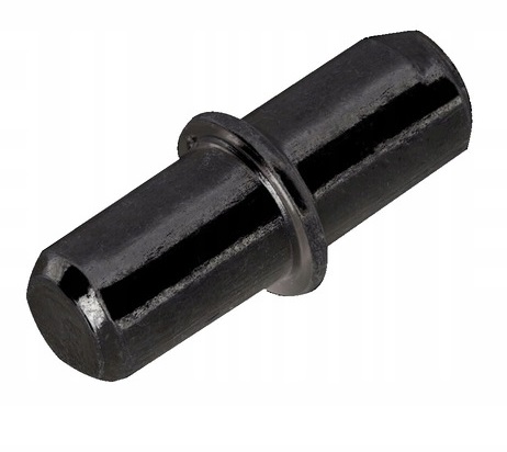 100x PODPÓRKA METALOWA POD PÓŁKĘ KOŁEK WSPORNIK DUPLO FI 5 MM CZARNA