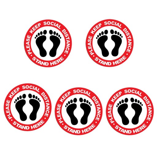 Distancing Sign Stickers Floor Ground Stickers