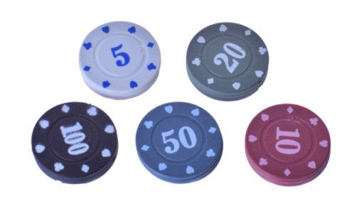 Żetony do pokera chipsy poker zestaw 15 szt