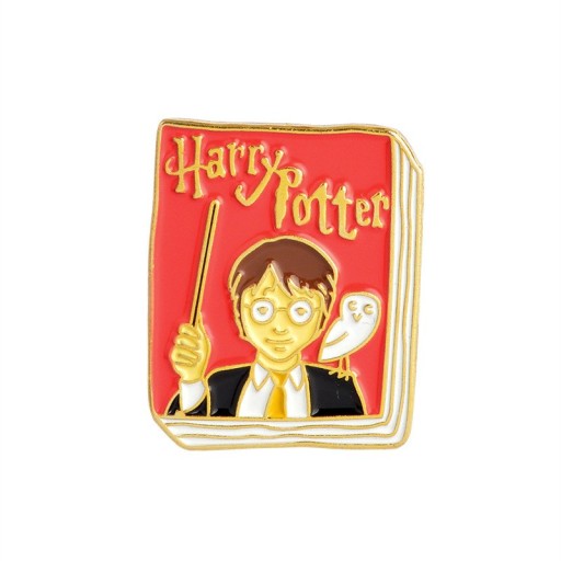 PRZYPINKA BUTTON HARRY POTTER SOWA RÓŻDŻKA PIN