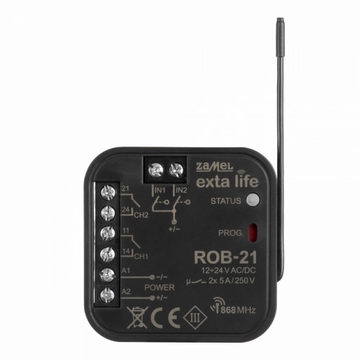 ZAMEL LIFE STEROWNIK RADIOWY BRAMOWY ROB-21/12-24V