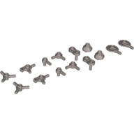 LEGO 14 el. broń narzędzia silver metalic 50018