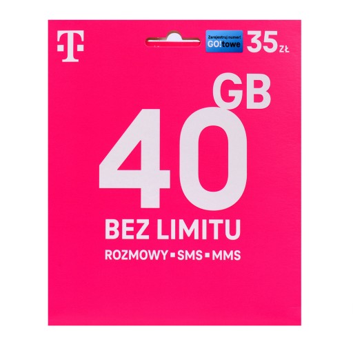 Starter T-MOBILE 35zł 40GB na kartę BEZ LIMITÓW