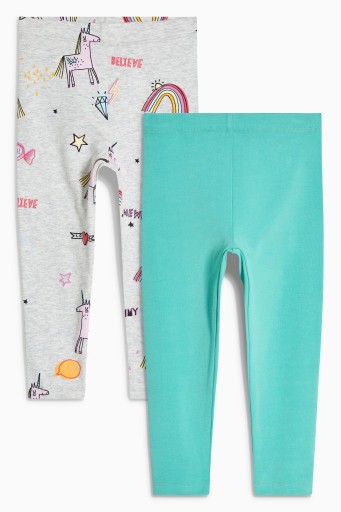 next 2 sztuki legginsy unicorn 9-12 miesięcy 80cm