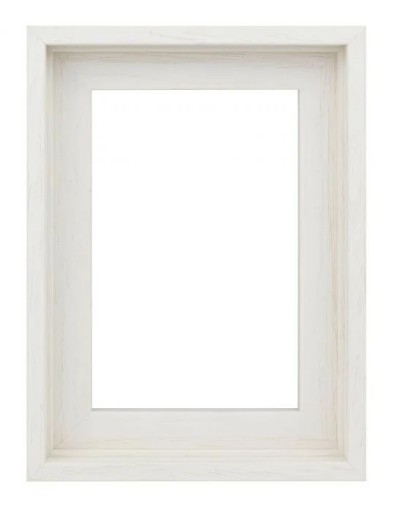 Rama do obrazu drewniana Slim biała przecierana 60x90 American Box