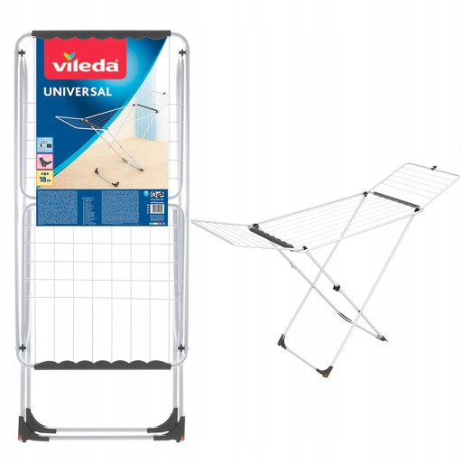 VILEDA SUSZARKA NA PRANIE UNIVERSAL MAŁA DO DOMU ROZKŁADANA STOJĄCA