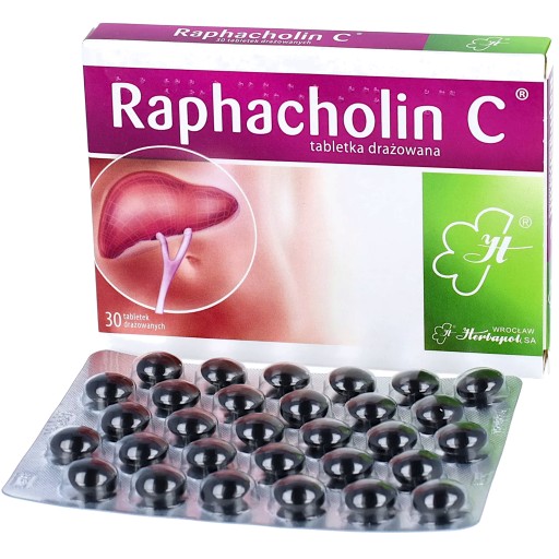 Raphacholin C 30 tabletek niestrawność wątroba