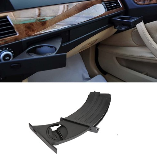 BMW E60 E61 CUP HOLDER EU UCHWYT KUBEK LEWY CZARNY
