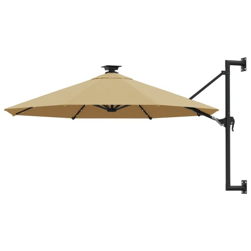 Parasol ścienny z LED, na metalowym słupku, 300