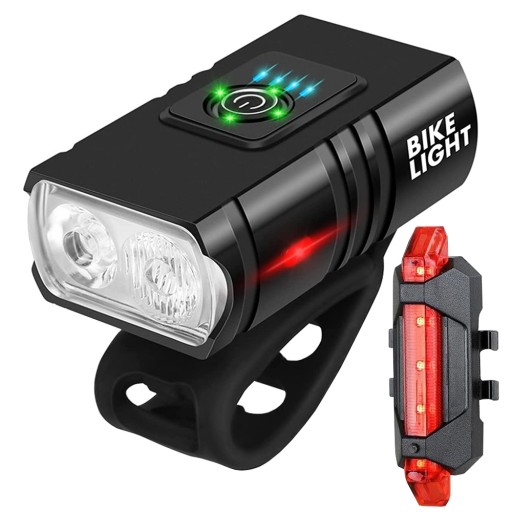 LAMPKA NA ROWER ROWEROWA LED T6 PRZÓD TYŁ USB AKU