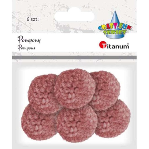 POMPONY RÓŻ 6SZT. TITANUM 412947