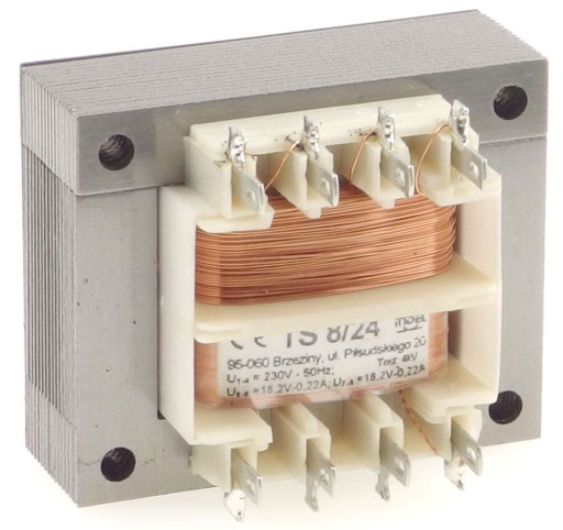 Transformator 2x18.2V-2x0.22A, Indel, TS 8/24