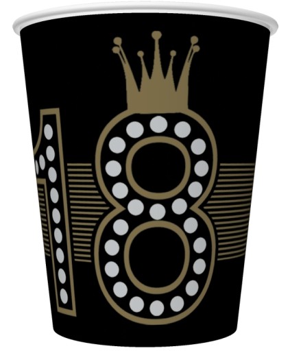 KUBECZKI PAPIEROWE na OSIEMNASTKĘ 18 stkę 250ml 8s