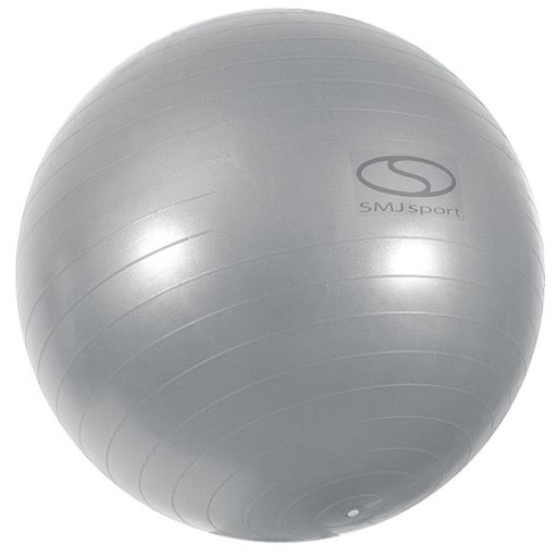 PIŁKA GIMNASTYCZNA Z POMPKĄ SMJ GB-S 1105 65cm srebrna