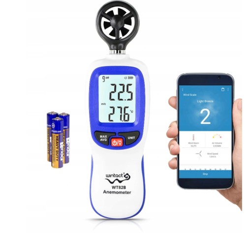 ANEMOMETR - WIATROMIERZ WT82B BLUETOOTH I APLIKACJA NA SYS. ANDROID