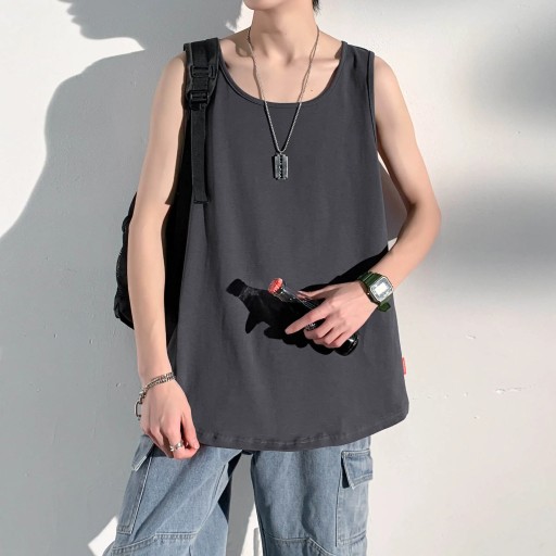 Summer Men Solid Vest Tank Top Sleeveless T Shirts