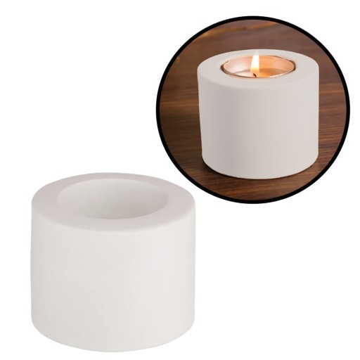 Dekoracyjny świecznik ceramiczny podgrzewacz tealight Altom Design szary