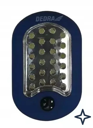 DEDRA Latarka 24+3 LED z bateriami magnes L1001