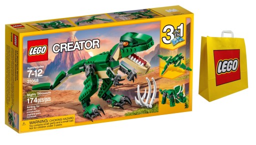 LEGO Creator 3 w 1 31058 Potężne dinozaury + TORBA LEGO
