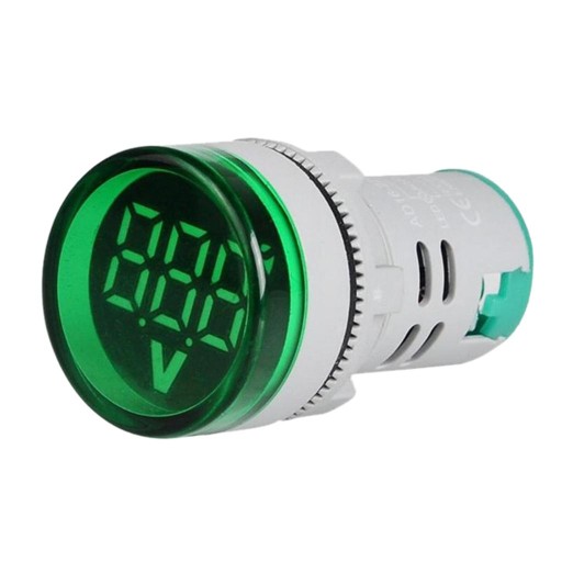 Voltmeter V Voltage Meter LED Indicator Green,