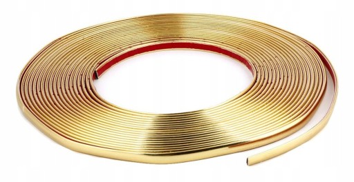 LISTWA OZDOBNA TAŚMA złota gold chrom 17 mm 5m