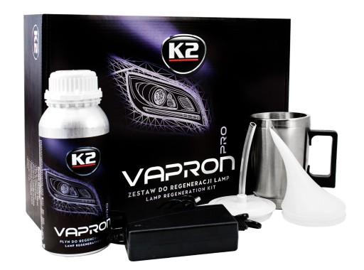 K2 VAPRON CZAJNICZEK ZESTAW DO RENOWACJI REGENERACJI REFLEKTORÓW LAMP MOCNY