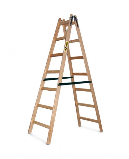 DRABINA drewniana 2x7 DRABEST 3,6m z normą EN-131