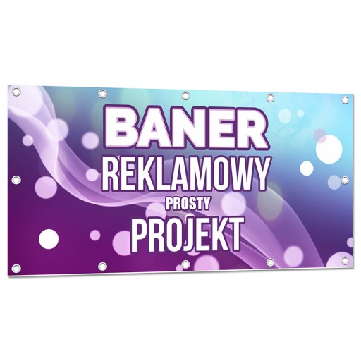 BANER REKLAMOWY 1x3m BANER PROJEKT PROSTY oczka