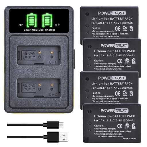 4B z akumulatorem/ładowarką Charger-LP-E17 LP E17 do IL EOS RP, EOS R10,