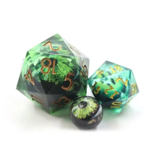KOSTKA RPG STRAŻNIK ELFICKIEJ ŚWIĄTYNI PŁYNNA KOŚĆ K20 3,3 CM