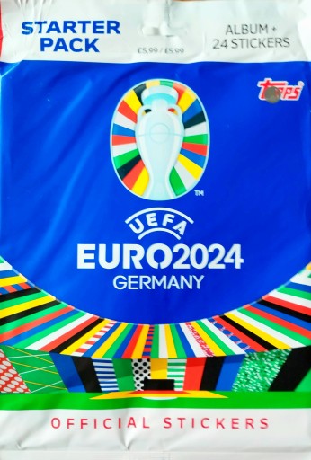 EURO 2024 TOPPS ZESTAW STARTOWY album + 24 naklejki STARTER PACK