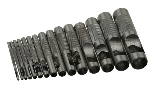 PRZEBIJAKI DO SKÓR PLASTIKU DZIURKACZ 2-22 mm 15x