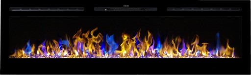 Kominek elektryczny LED Majestic 72 czarny 183cm, funkcja grzania AFLAMO