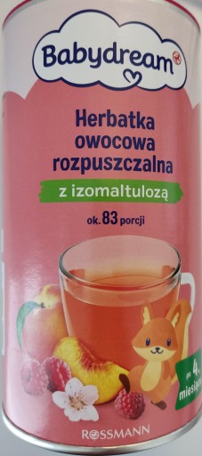 BABYDREAM herbatka rozpuszczalna owocowa po 4 m.