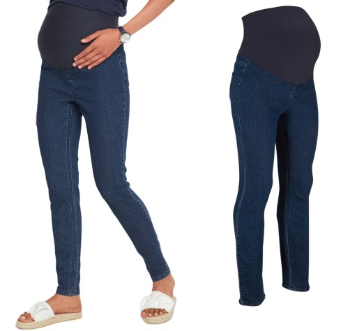 P9 Bonprix spodnie jeans ciążowe rurki 52 6XL