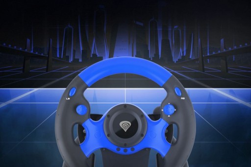 Genesis | Driving Wheel | Seaborg 350 | Blue/Black | Game racing wheel