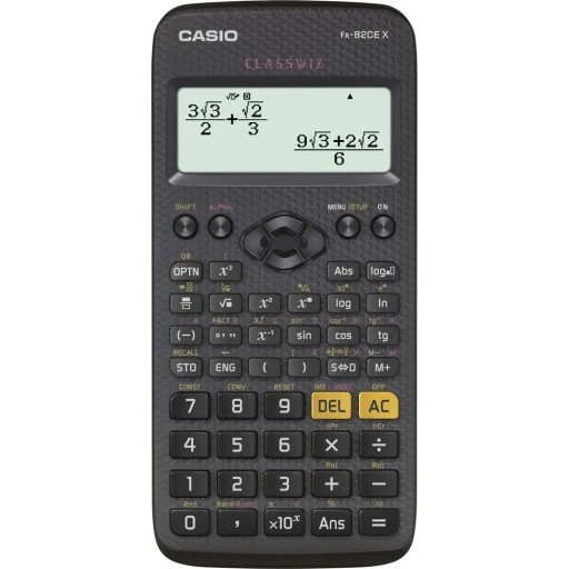 Casio Kalkulator FX 82 CE X, czarna, szkolny