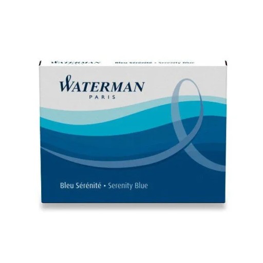 NABOJE do PIÓRA standardowe ZESTAW 8sztuk WATERMAN NABOJE czarno-niebieskie