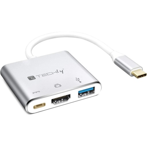 TECHLY ADAPTER MULTIPORT USB-C NA HDMI/USB-A 3.0/USB-C PD