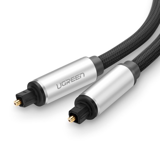 UGREEN AV108 Kabel optyczny 1m Toslink Audio aluminiowy z oplotem, 1m 02432