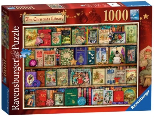 Пазл 1000 деталей Рождественский книжный шкаф