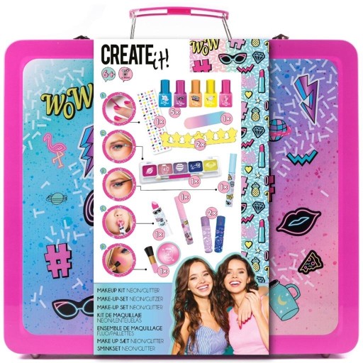 OUTLET Walizka make-up i manicure neonowy Create it 84171
