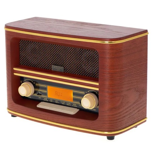 RADIO FM/AM BLUETOOTH USB DREWNIANE RETRO SIECIOWE