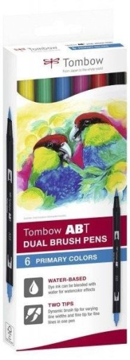 Cienkopis dwustronny Tombow 6 szt.