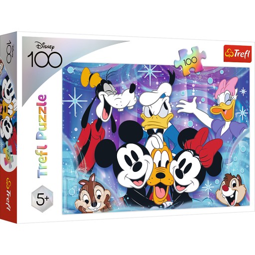 Puzzle 100 W świecie Disney jest wesoło Trefl
