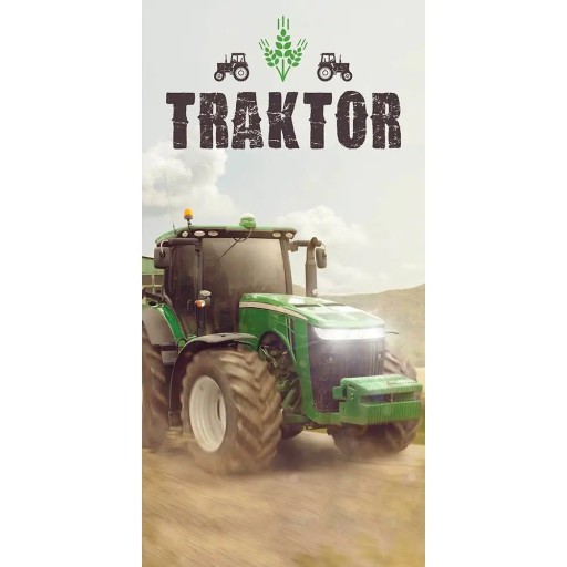 RĘCZNIK bawełniany dziecięcy TRAKTOR 70x140 cm