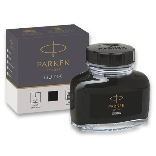 ATRAMENT PARKER do pióra wiecznego CZARNY 57 ml czarny ATRAMENT w butelce